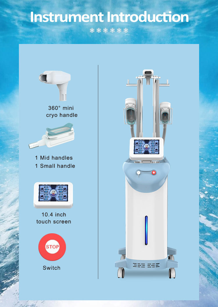 New 360 3 handles Cryo Cryolipolysis double chin removal fat freeze machine